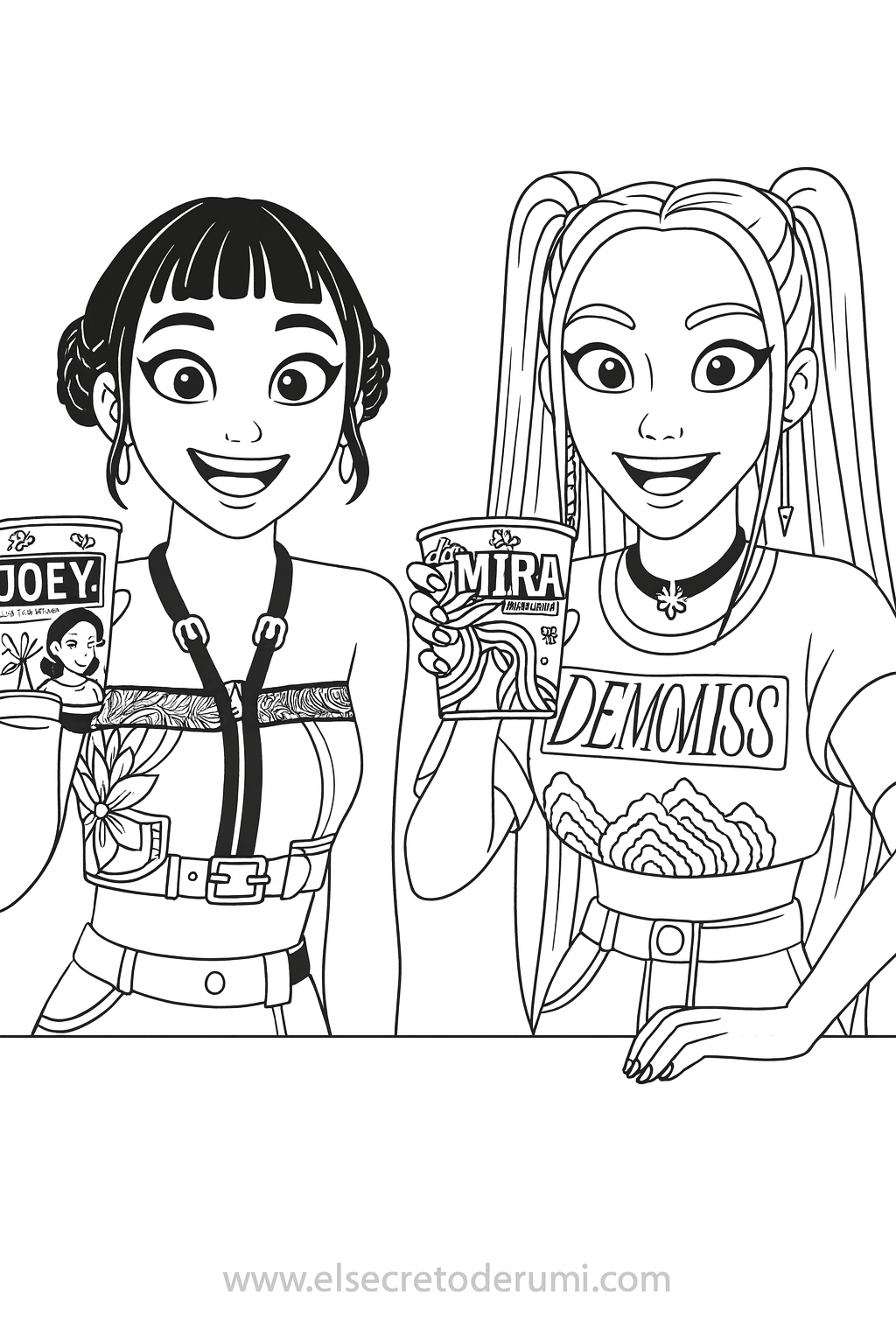mira zoey ramen colorear